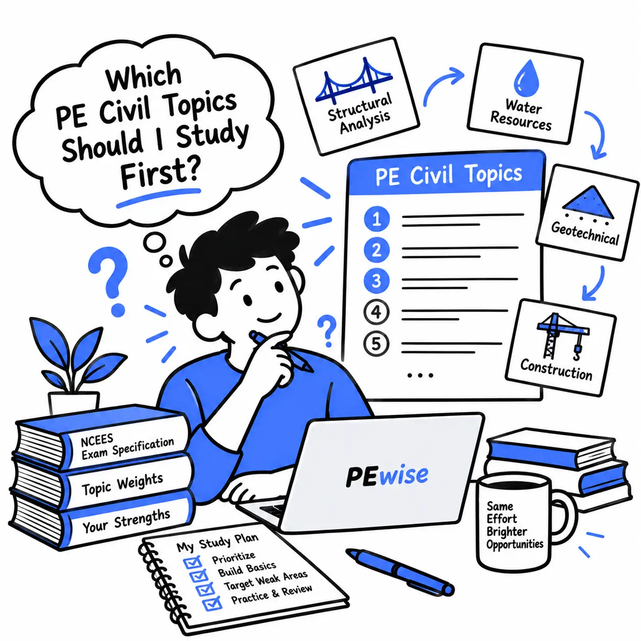 Which PE Civil Topics Should I Study First?