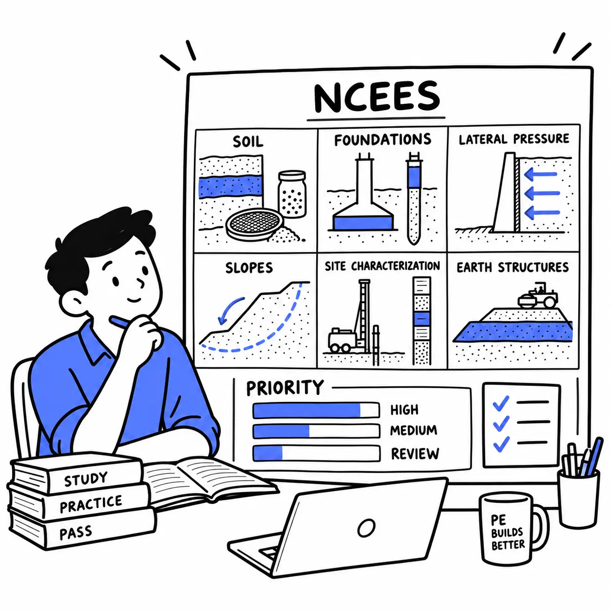 Geotechnical PE Exam Topics: NCEES Breakdown and Study Priorities