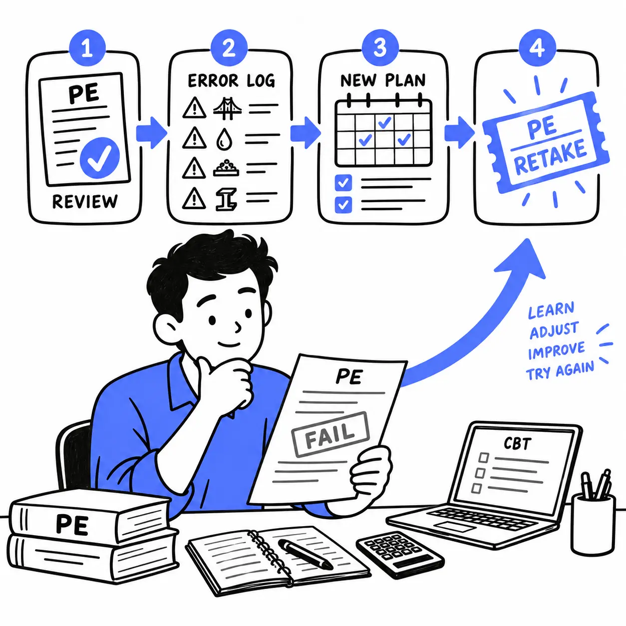 PE Exam Retake Guide: What to Do After Failing Your First Attempt