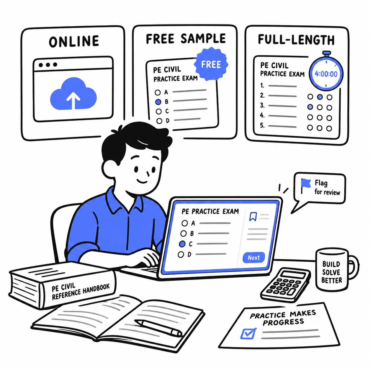 PE Civil Practice Exams: Online, Free, and Full-Length Options