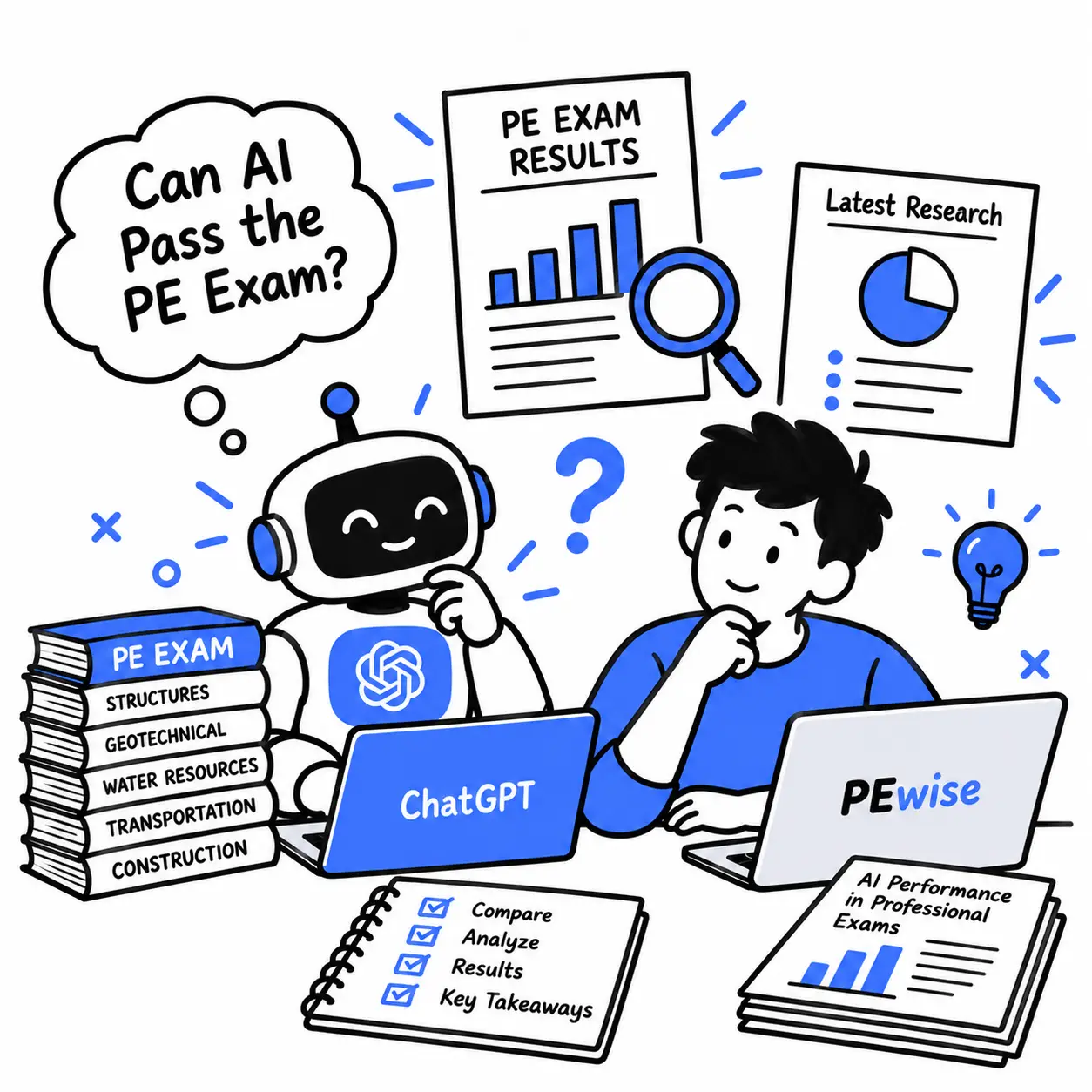 Can AI Pass the PE Exam? ChatGPT and the Latest Research